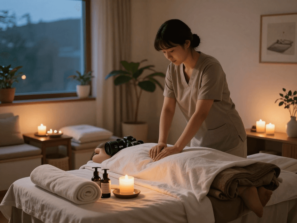 Experience premium 금천구출장마사지 in a calming home spa setup with relaxing ambiance.