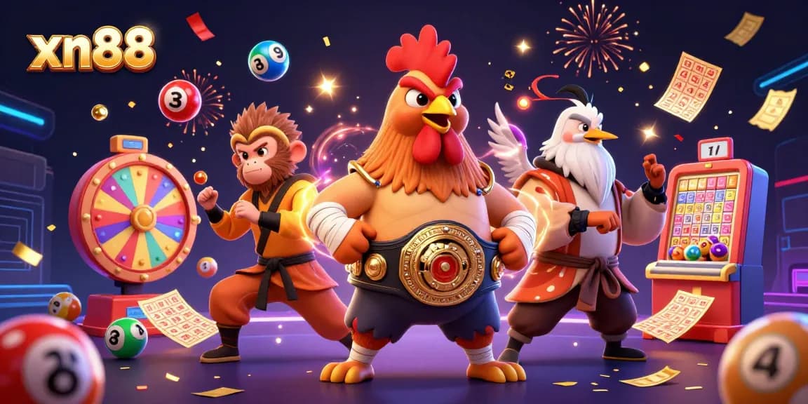Experience thrilling gameplay at xn88 with vibrant characters and dynamic lottery elements.