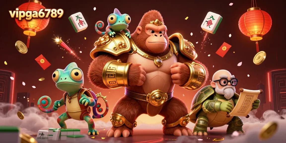 Experience thrilling gameplay with vipga6789 in a vibrant 3D casino scene featuring unique characters.