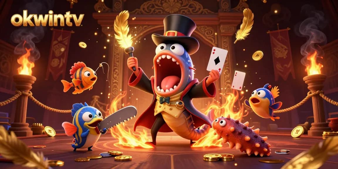 OKWINTV shows a magical underwater casino experience with unique creatures performing for bettors.