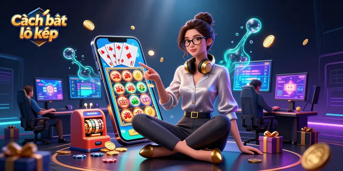 Engage in Cách bắt lô kép with an expert as she analyzes winning strategies at her high-tech setup.