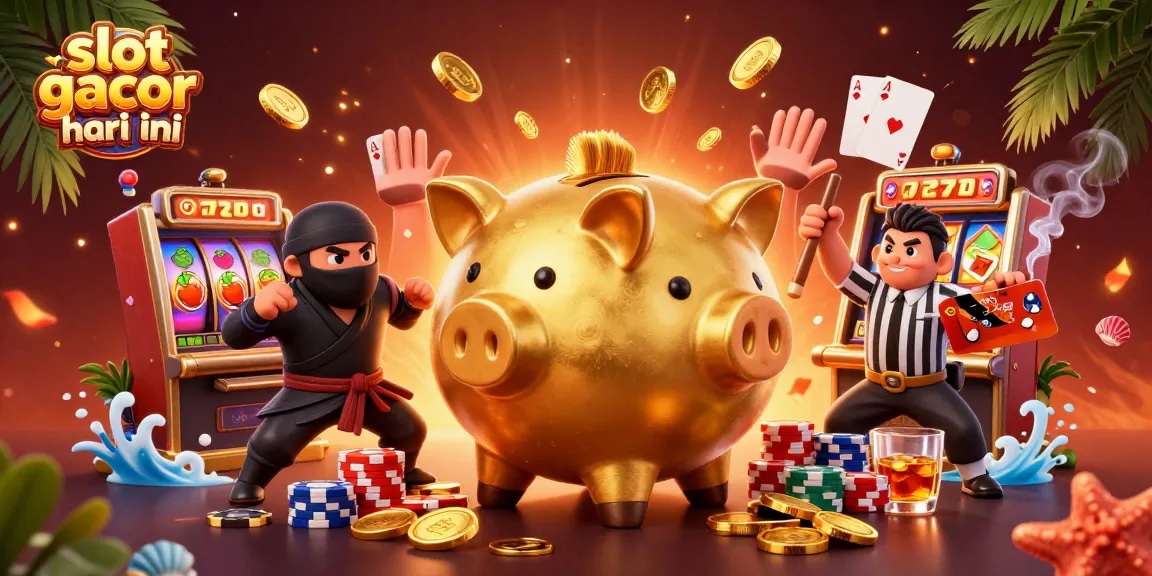 Experience the thrill of slot gacor hari ini with vibrant 3D characters, dynamic casino elements, and lively action.