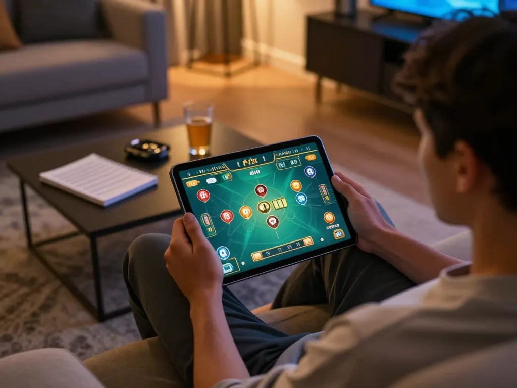 TaiXiuOnline8 players engaging with the digital game interface during a cozy home gaming session
