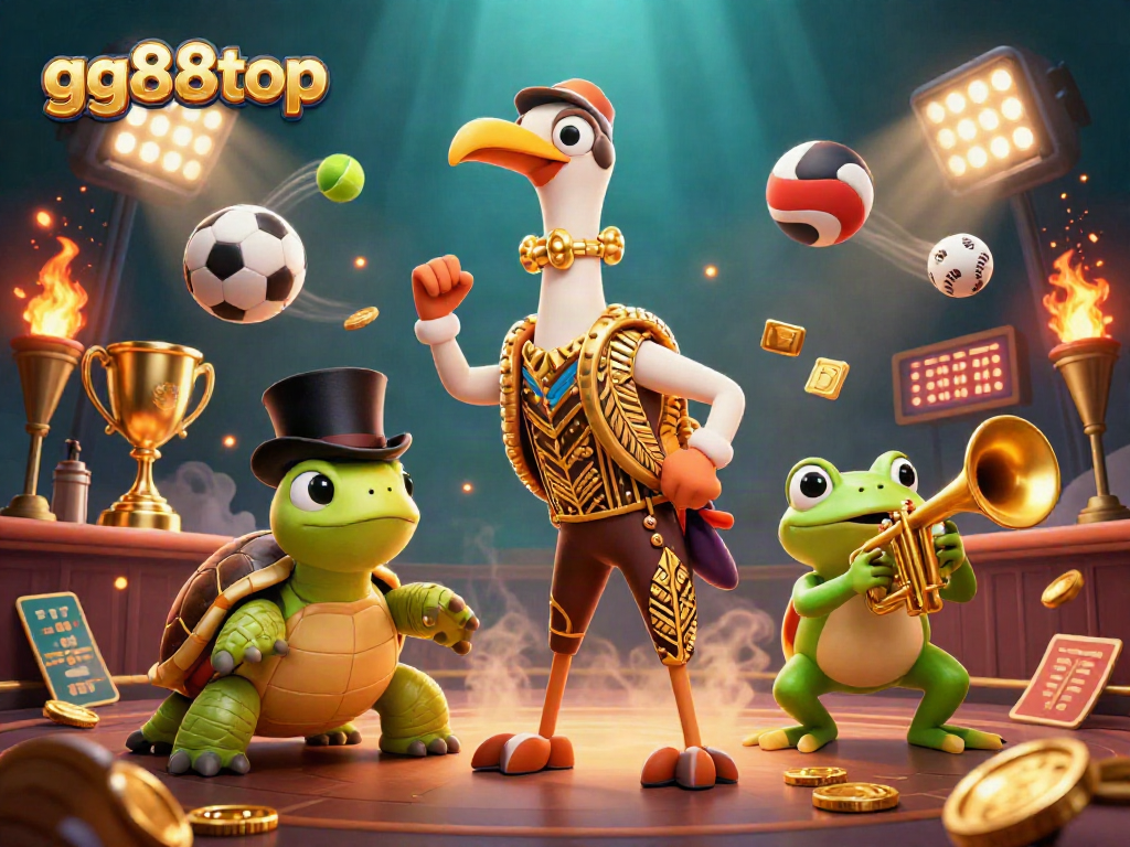 Experience thrilling gaming at gg88top with dynamic casino characters and sports elements.