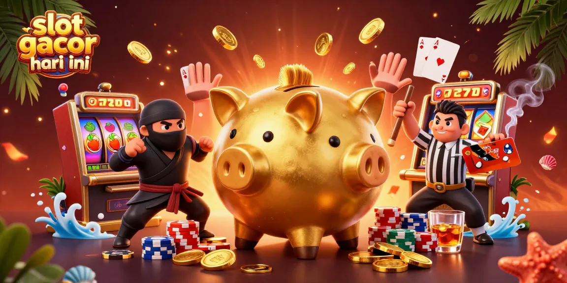 Experience the thrill of slot gacor hari ini with vibrant 3D characters, dynamic casino elements, and lively action.