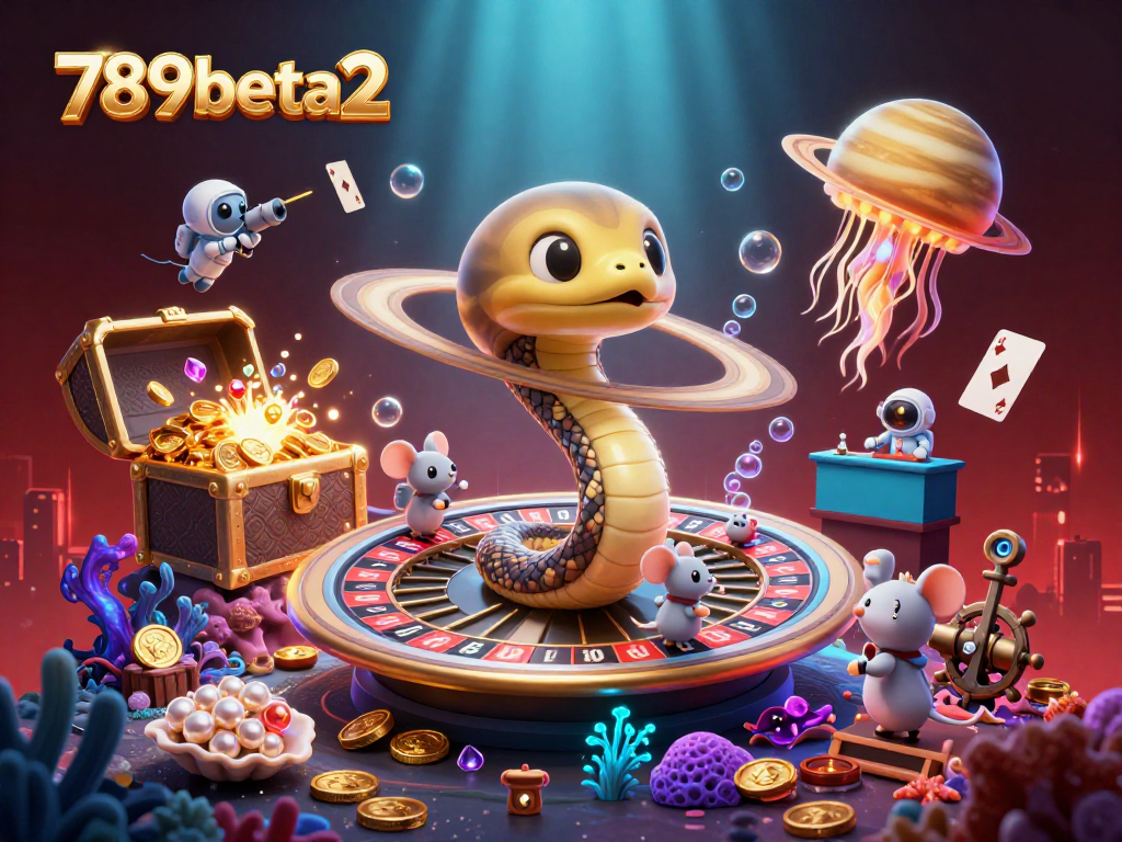Experience cosmic gaming excitement with 789beta2’s vibrant roulette scene featuring astronaut mice betting.