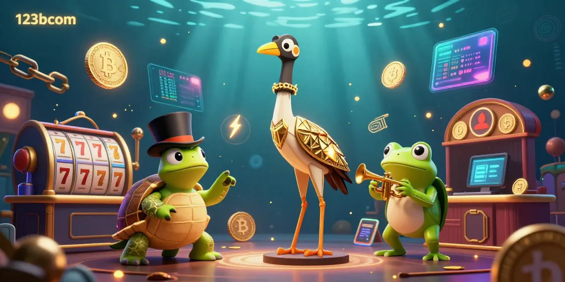 Experience vibrant casino action with 123bcom at its core, showcasing colorful characters and thrilling game elements.