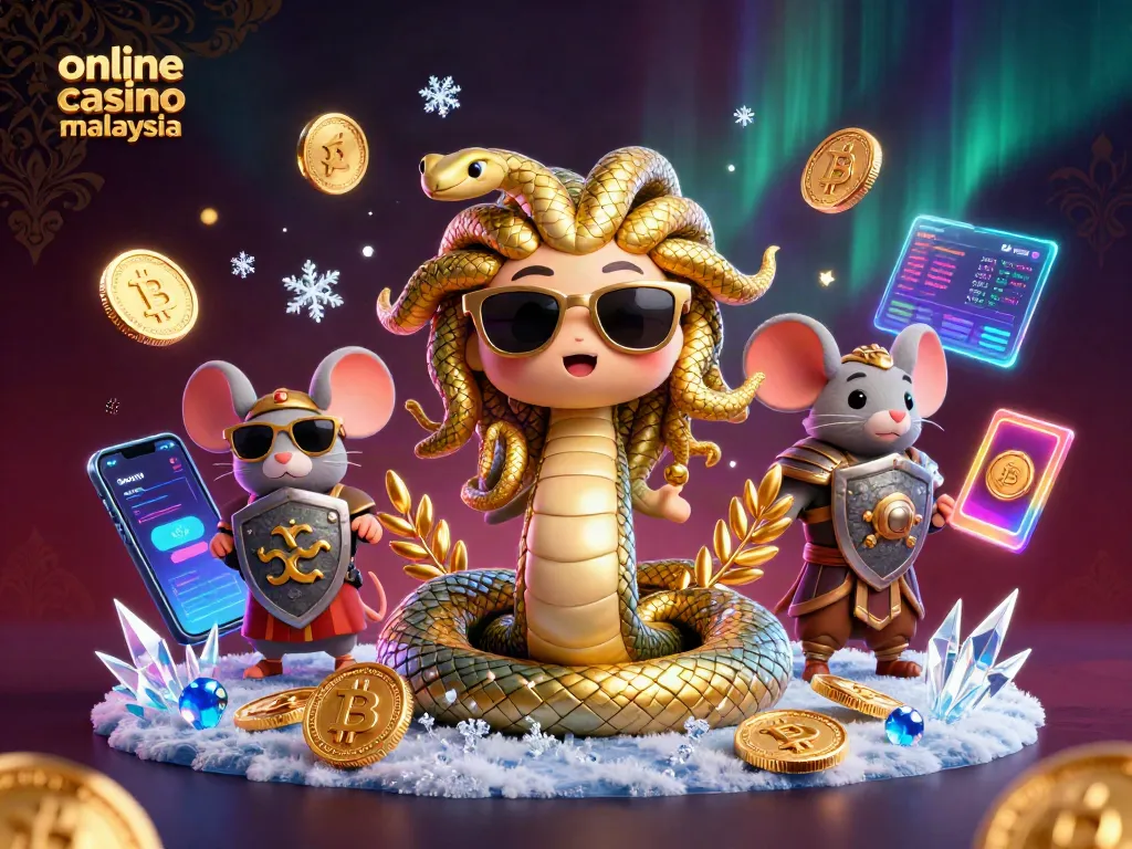Spin to win at online casino malaysia with friendly Medusa and golden warrior mouse!