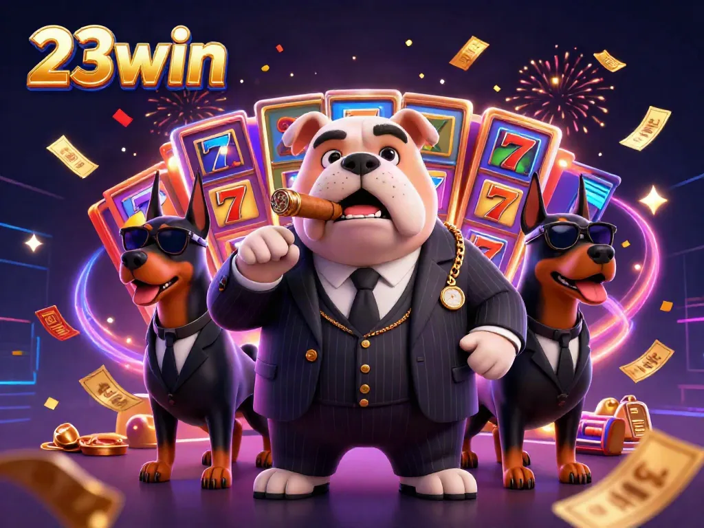 Experience 23win with its captivating slot reels and dynamic games in a vibrant casino scene.