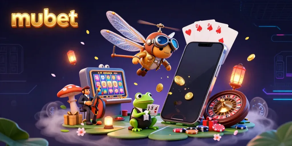 Engage in vibrant casino fun with mubet as a dragonfly pilot and frog croupier bring a lily pad casino to life.