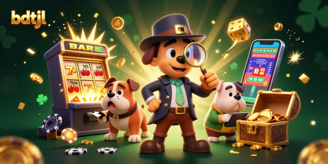 Engage in thrilling moments of bdtjl with a detective and bulldog amid casino treasures.