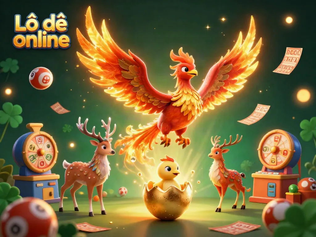 Experience exciting Lô đề online with vivid visuals highlighting dynamic lottery elements