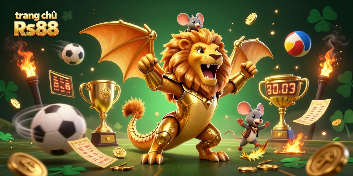 Engage with top games at trang chủ Rs88 featuring a dynamic chimera creature and vibrant sports elements
