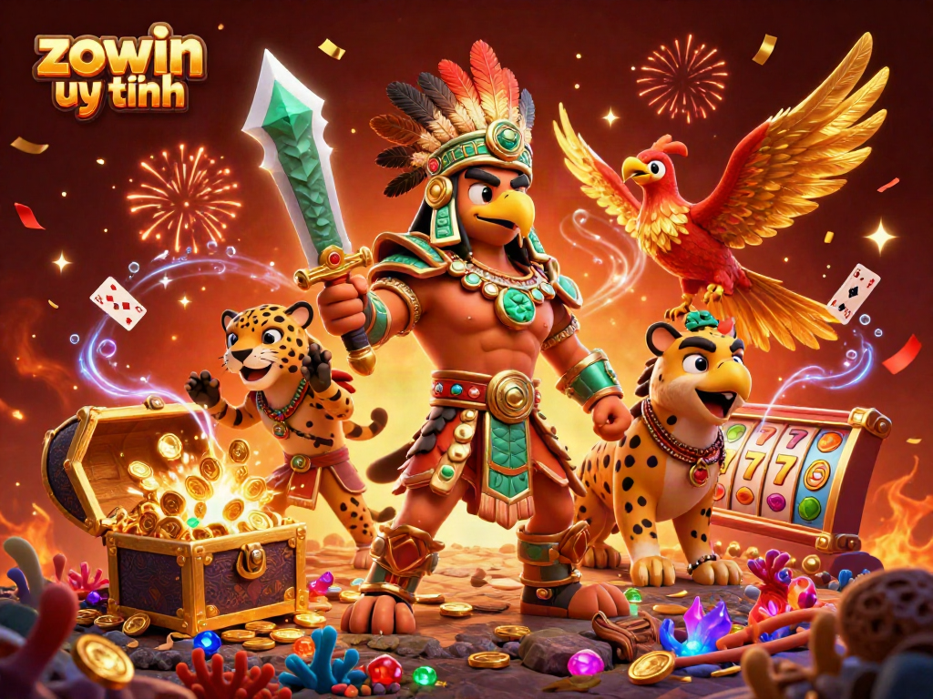 Engage in thrilling gameplay with zowin uy tín featuring a dynamic casino illustration.