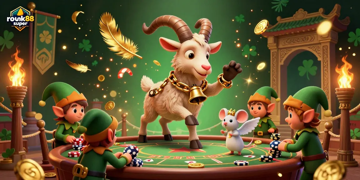 Experience the thrilling vibe of rokok88 super with a dynamic casino scene filled with excitement and adventure.