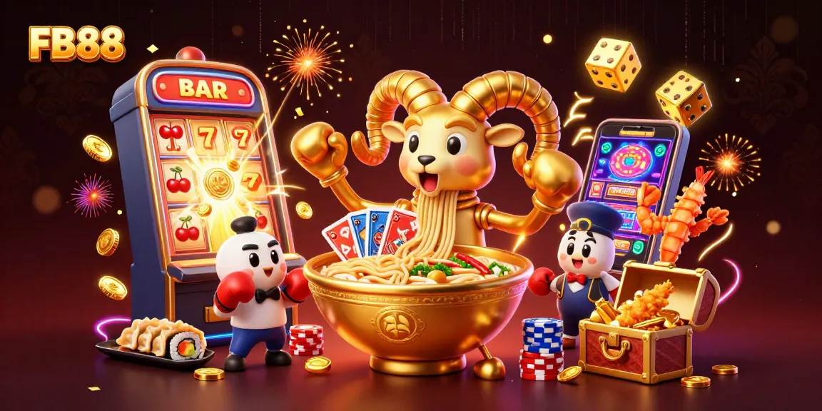 Experience the thrill of winning at FB88 with dynamic casino elements and lively characters.