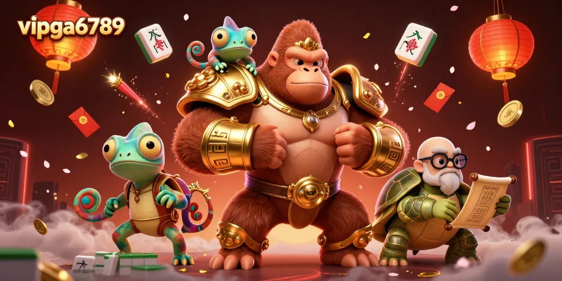 Experience thrilling gameplay with vipga6789 in a vibrant 3D casino scene featuring unique characters.