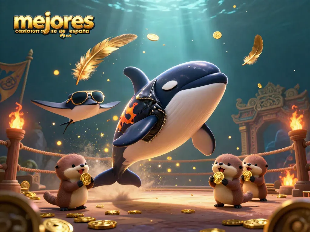 Juega en los mejores casinos online de España, rodeado de personajes marinos y elementos de juego atractivos.