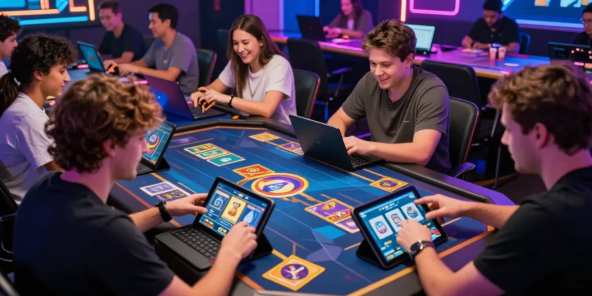 Engaged players enjoying online games at Yo88 in a vibrant digital environment.