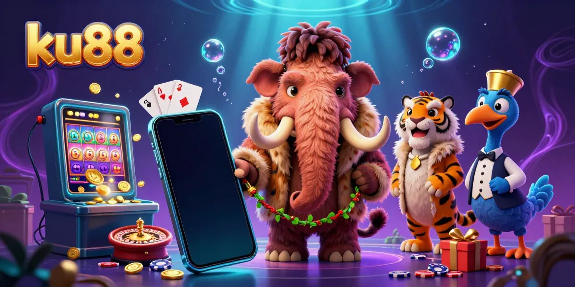 Experience the excitement of ku88 as a woolly mammoth bouncer checks IDs at a dazzling casino entrance.