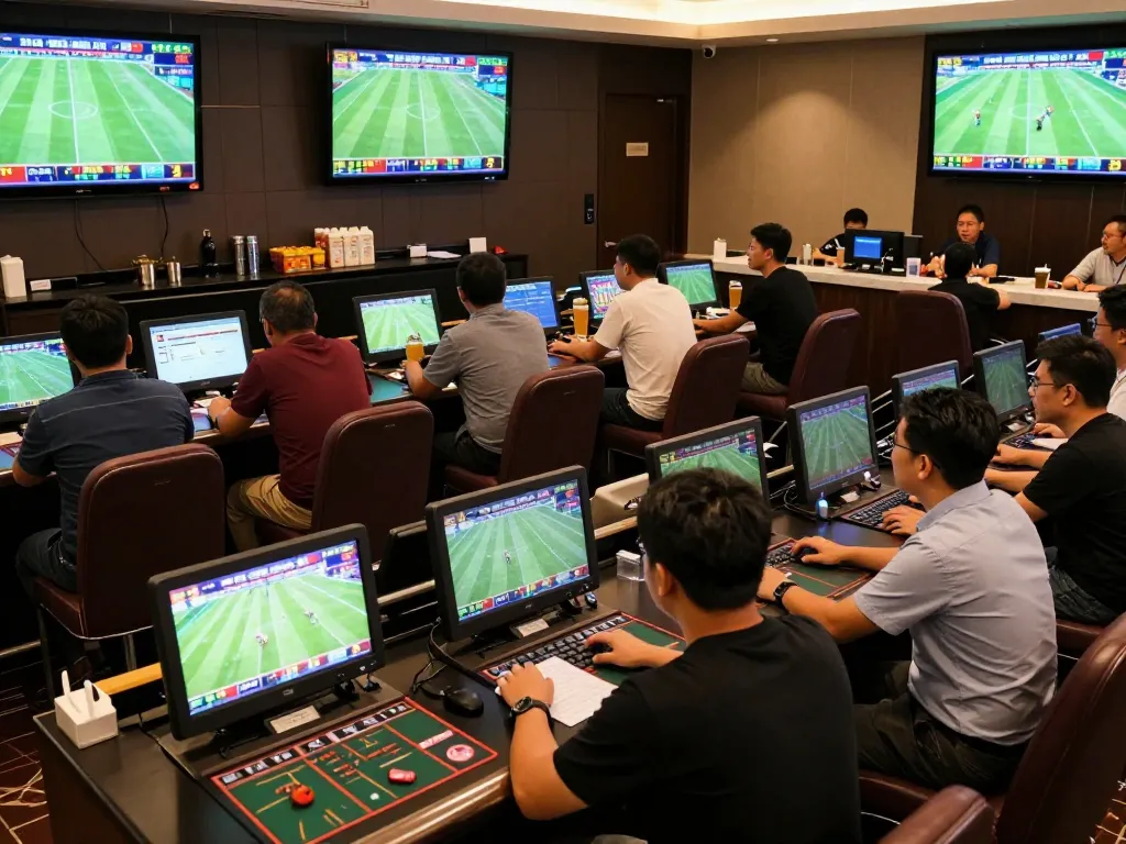 Experience the excitement of keo nha cai hom nay in a vibrant sports betting lounge.