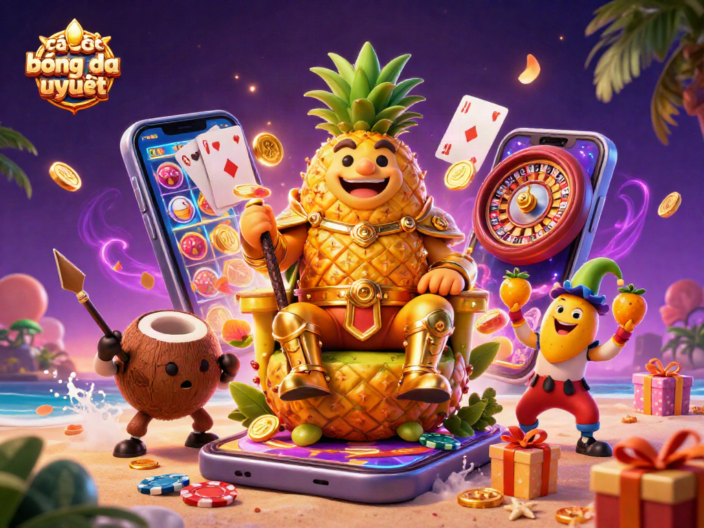 Cá cược bóng đá uy tín với hình ảnh 3D tuyệt đẹp về vua dứa vàng và thể loại chơi game hấp dẫn.