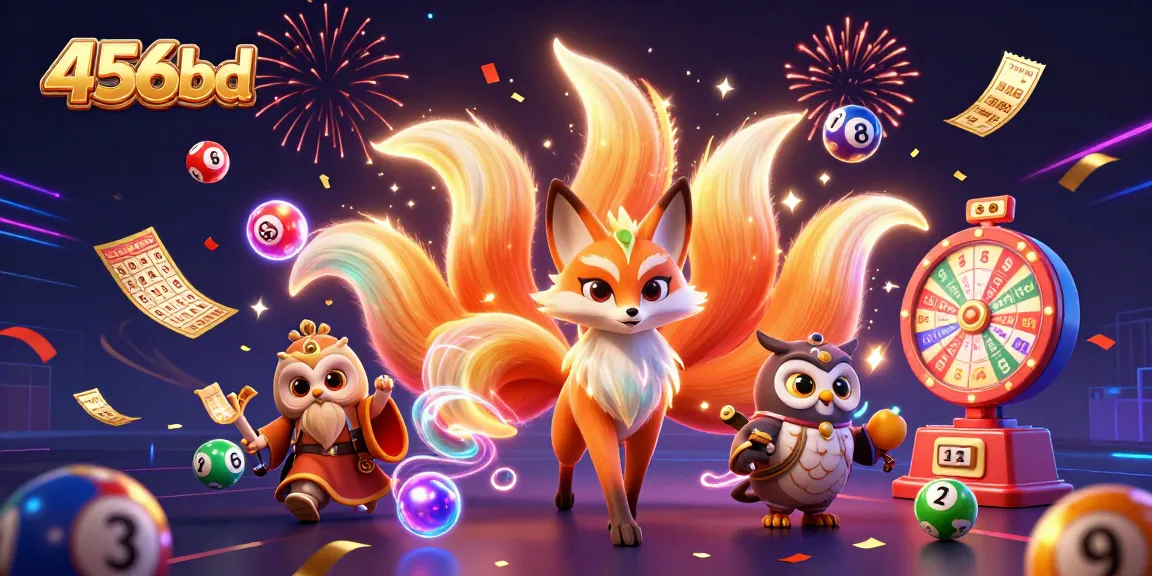 Play games at 456bd with vibrant lottery-themed celebration scene featuring lucky elements.