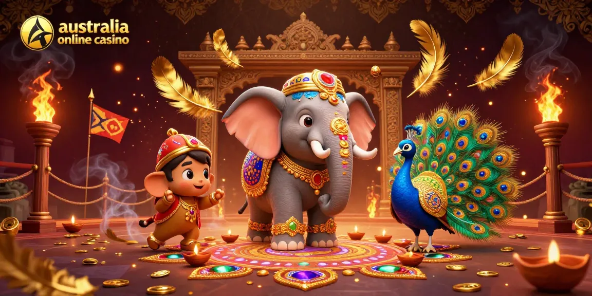 Experience the thrill of play at an australia online casino with vibrant characters and rich casino elements.