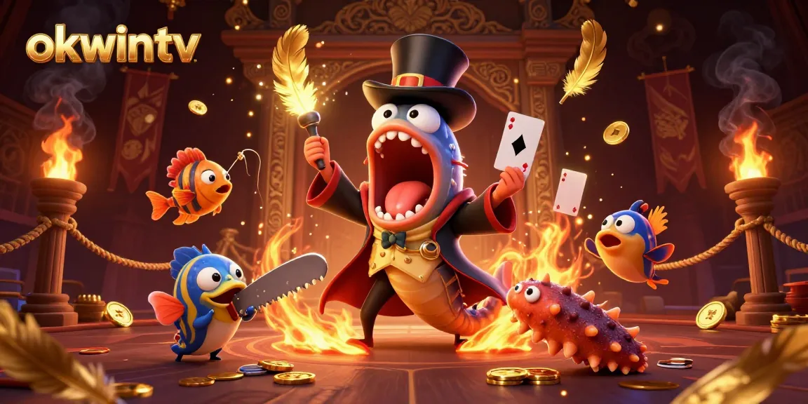 OKWINTV shows a magical underwater casino experience with unique creatures performing for bettors.