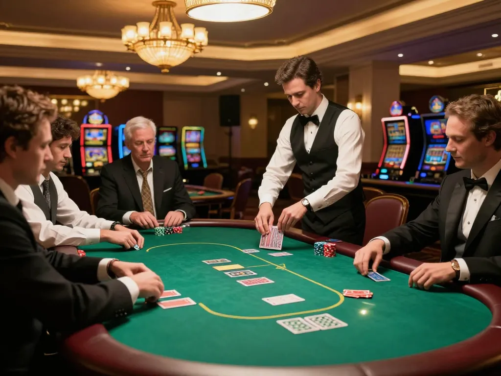Players enjoying a dynamic poker game at xx88 casino table, showcasing an exciting atmosphere