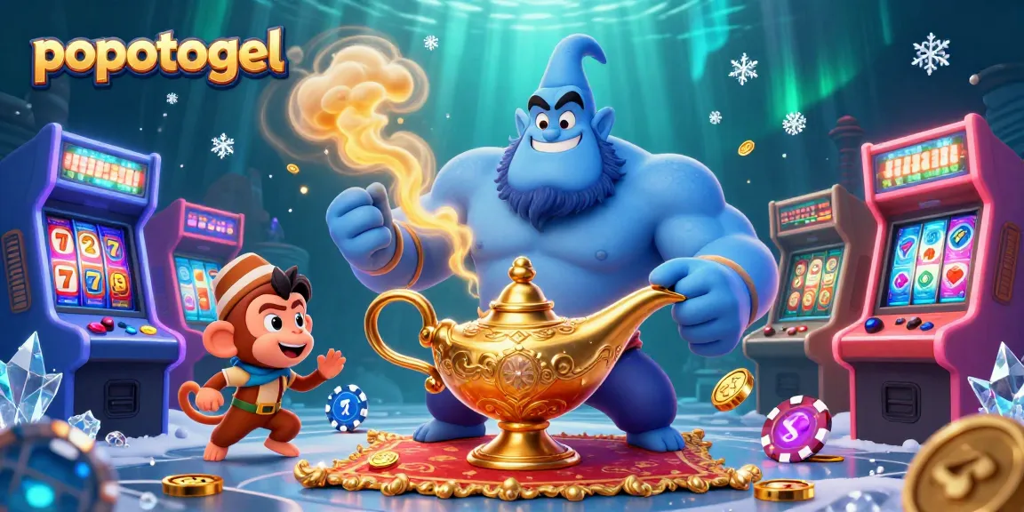 Experience popotogel's exciting slot gaming with colorful reels and vibrant characters in this captivating scene.