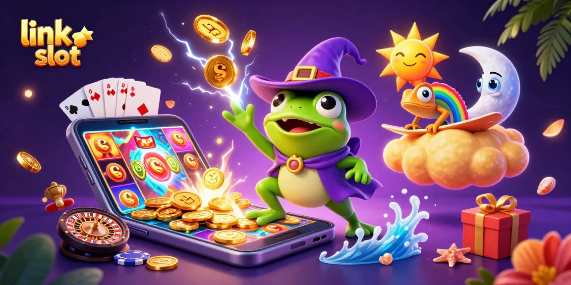 Putar dan menangkan dengan elemen link slot yang berwarna-warni dan suasana kasino yang dinamis.