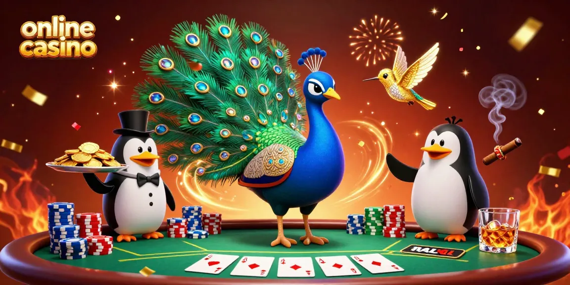 Engage with vibrant 3D casino art showcasing an online casino scene filled with poker action and luxury.